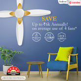Candes EcoBreeze Ceiling Fan - Elegant Room Aesthetics